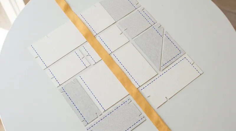 Sewing pattern on paper