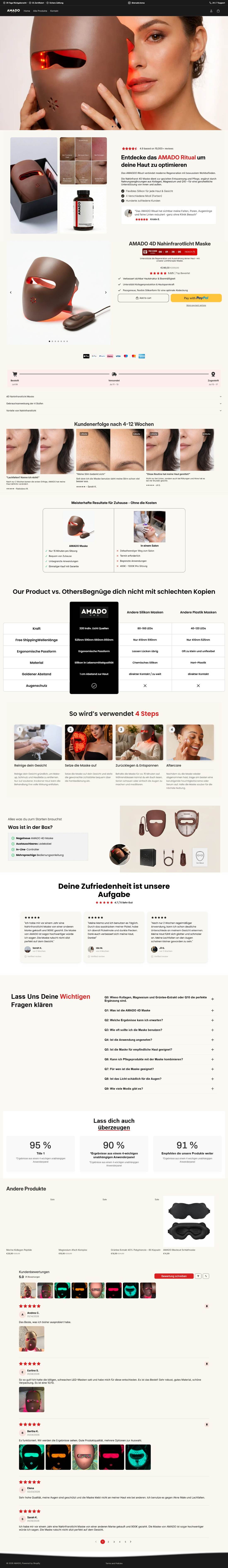 Onlineshop der Marke AMADO